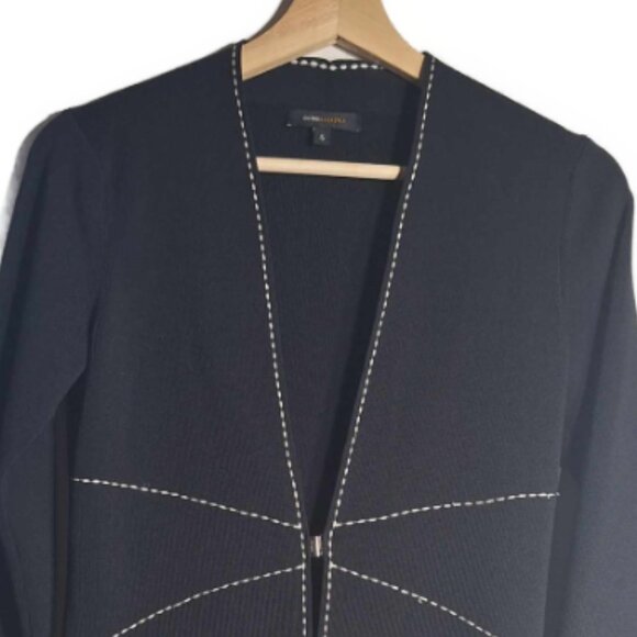 BCBGMAXAZRIA Embroidered Cardigan in Black and White Size Small - Picture 2 of 8